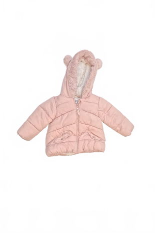 Dievčenská zimná bunda F&F, farba ružová, veľkosť 9-12 m