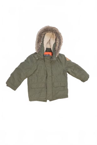 Chlapčenská zimná bunda F&F, farba khaki, veľkosť 98