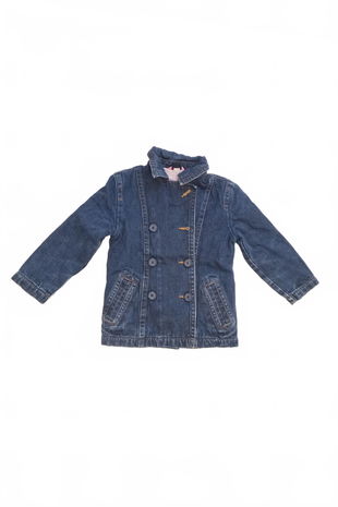 Dievčenská bunda Gap, farba denim, veľkosť 3-4 r