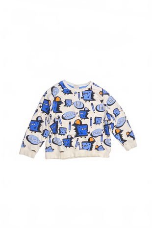 Chlapčenská mikina Genesis bez potlače, farba vzorovaná, veľkosť 128