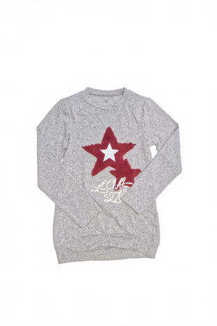 Dievčenský sveter Kugo, farba sivá, veľkosť 164