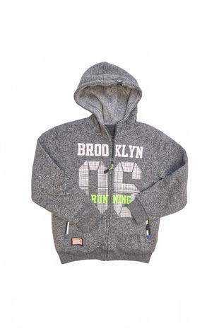 Chlapčenská mikina Genesis s potlačou, farba sivá, veľkosť 140