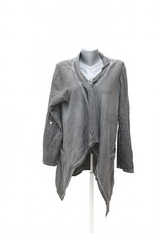 Dámský kardigan Made In Italy, barva šedá, velikost XL