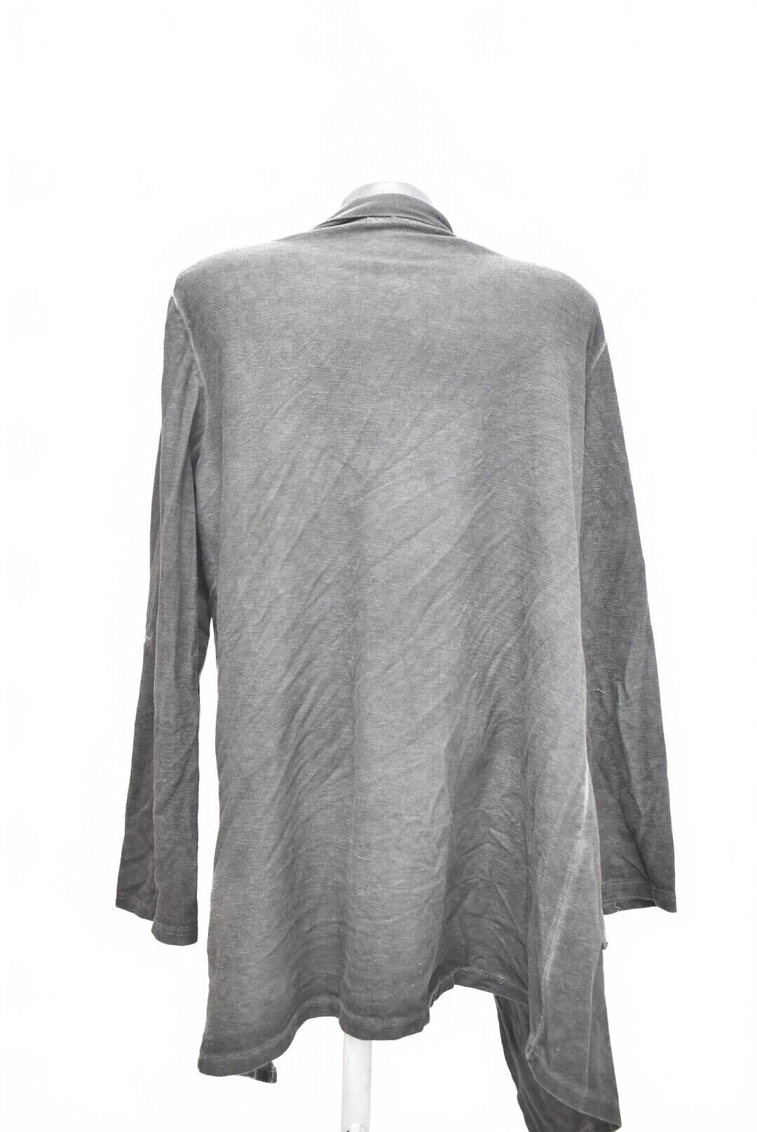 Dámský kardigan Made In Italy, barva šedá, velikost XL