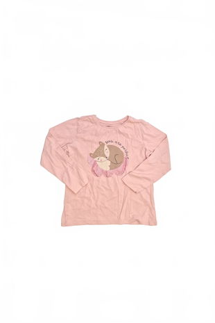 Dievčenské tričko Sinsay s potlačou, farba ružová, veľkosť 134