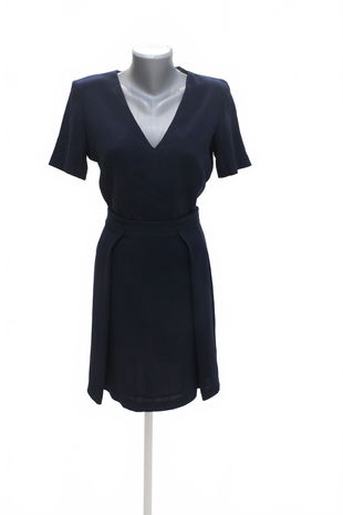 Dámske šaty Mango, farba modrá, veľkosť S