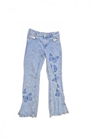 Dievčenské nohavice Terranova, farba denim, veľkosť 140