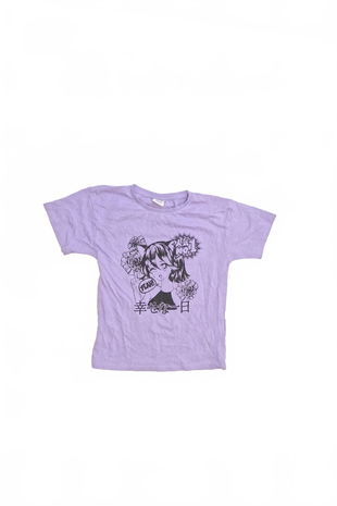 Dievčenské tričko Page One s potlačou, farba fialová, veľkosť 134