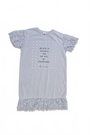 Dievčenské šaty River Island, farba sivá, veľkosť 11-12 r