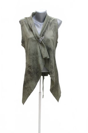 Dámska vesta Amisu, farba khaki, veľkosť 40