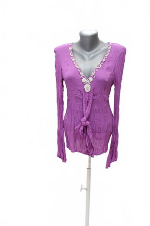 Dámske tričko Marc Aurel s potlačou, farba fialová, veľkosť 34