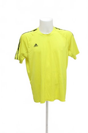 Pánské tričko Adidas bez potisku, barva žlutá, velikost L