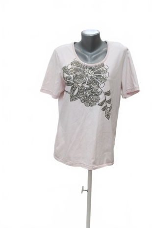 Dámské tričko Gerry Weber s potiskem, barva růžová, velikost XL