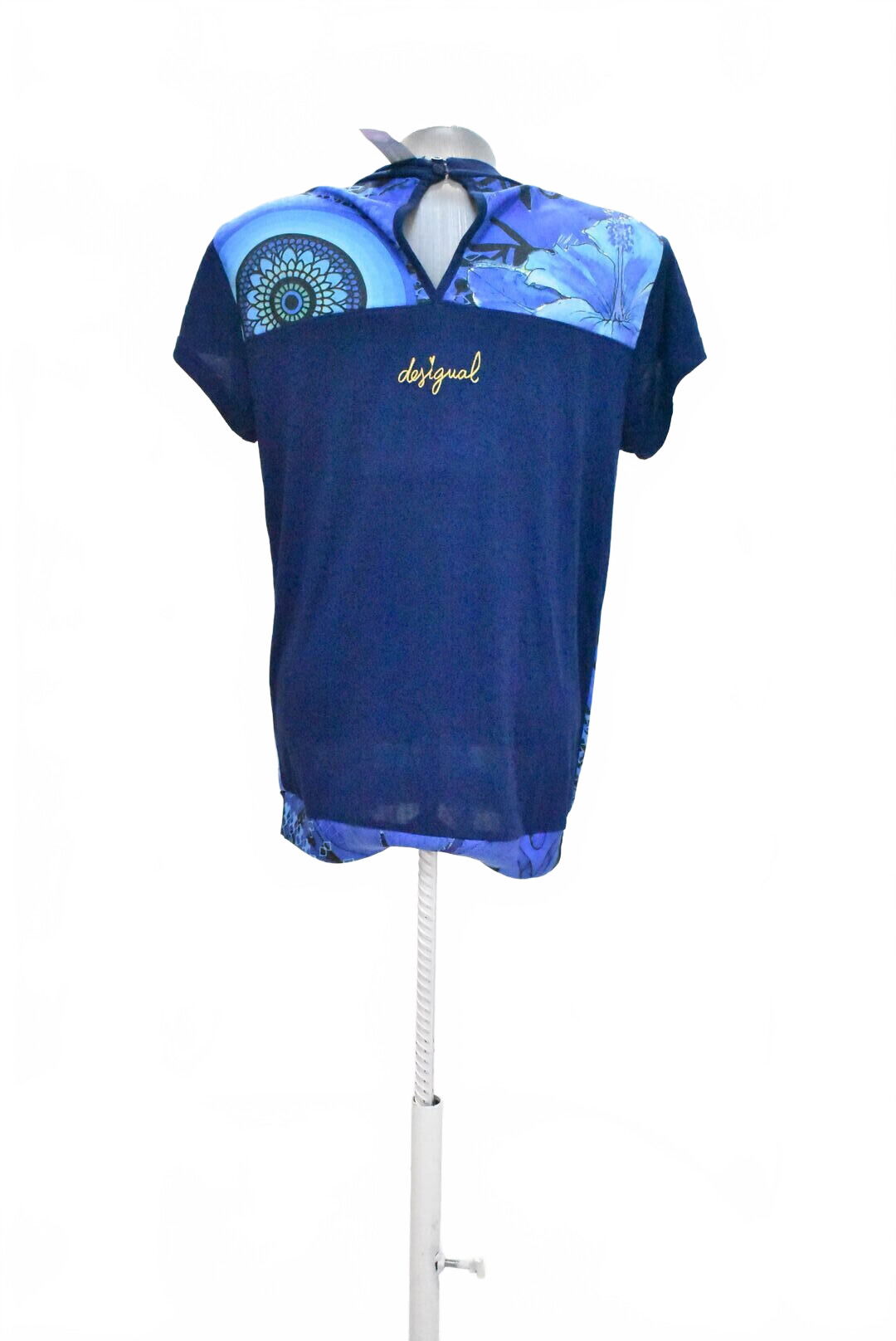 Dámske tričko Desigual s potlačou, farba vzorovaná, veľkosť M