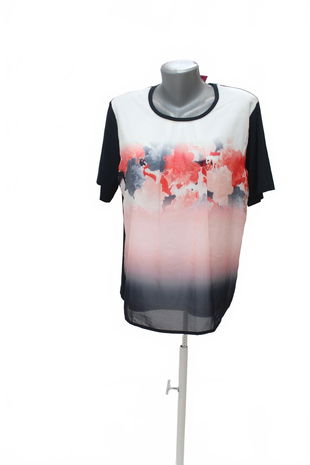 Dámske tričko Frank Walder s potlačou, farba kvetovaná, veľkosť L