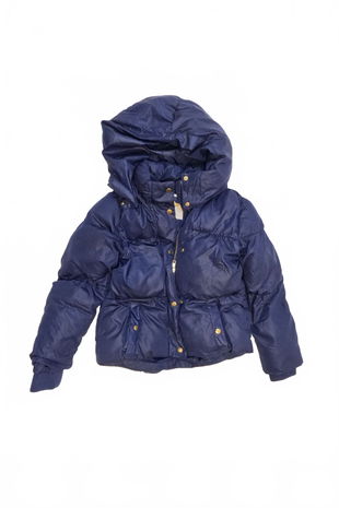 Dievčenská zimná bunda H&M, farba modrá, veľkosť 134