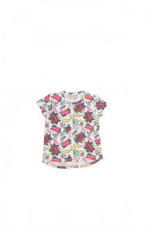 Dievčenské tričko Coccodrillo (Cdrl) bez potlače, farba vzorovaná, veľkosť 110