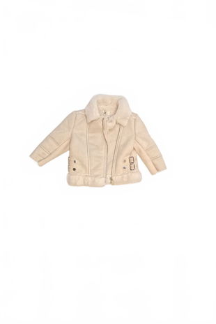 Dievčenská zimná bunda River Island, farba béžová, veľkosť 6-9 m