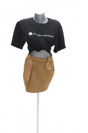 Dámska sukňa Bershka, farba hnedá, veľkosť XS