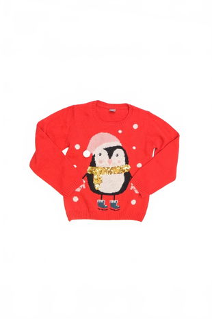 Dievčenský sveter Genesis, farba červená, veľkosť 134