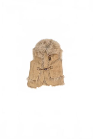 Dívčí vesta Genesis, barva hnědá, velikost 4-5 r