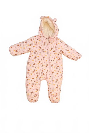 Dievčenská zimná kombinéza Ergee, farba ružová, veľkosť 68