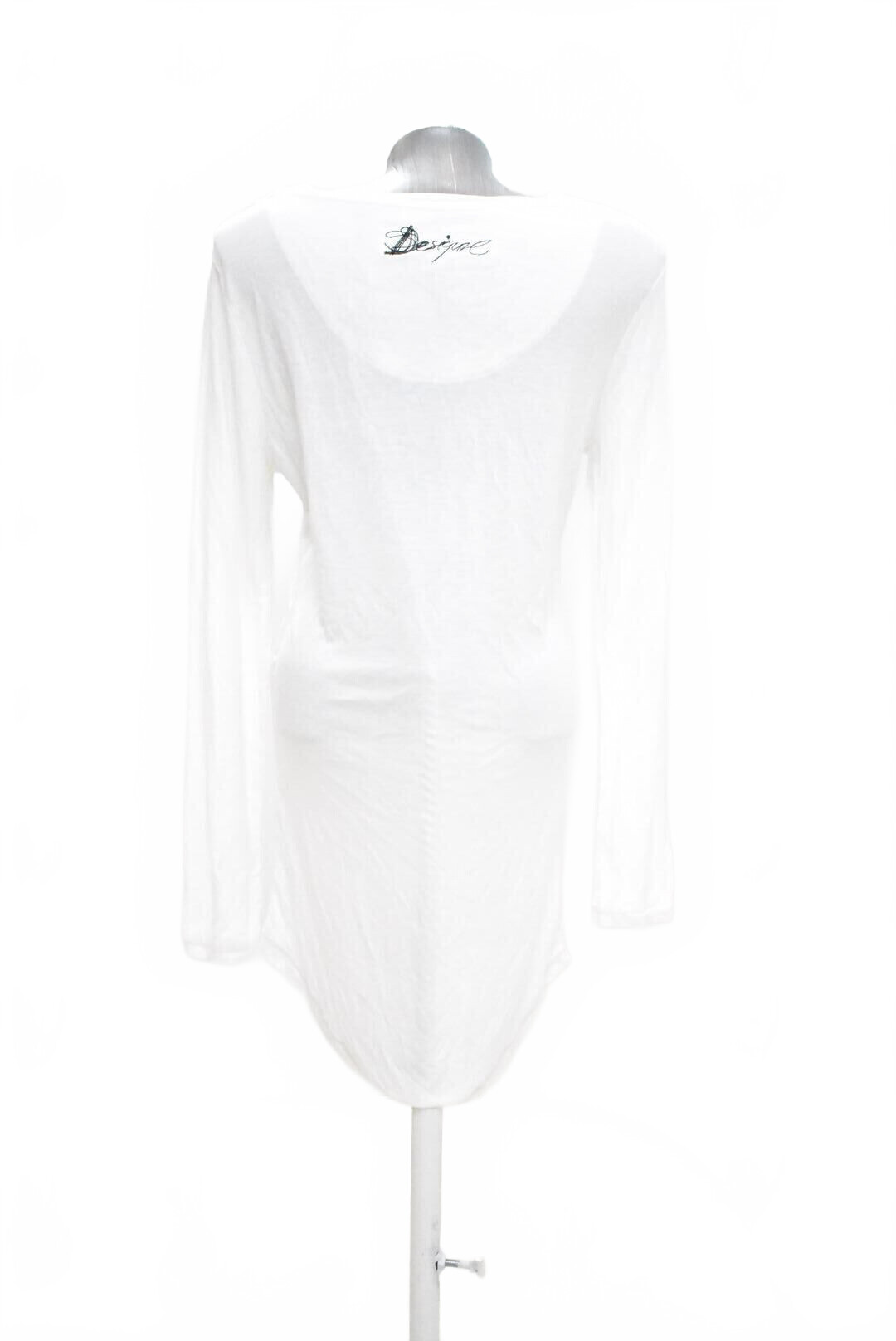 Dámske šaty Desigual, farba biela, veľkosť L