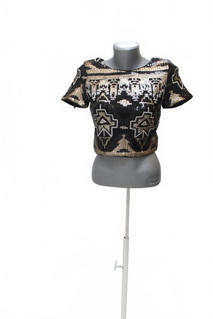 Dámske tričko Gas s potlačou, farba vzorovaná, veľkosť 36