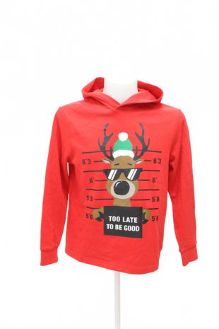 Dievčenská mikina H&M s potlačou, farba červená, veľkosť 158