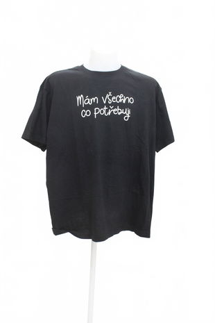 Pánské tričko Malfini s potiskem, barva černá, velikost 3XL