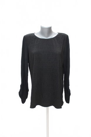 Dámske tričko Tom Tailor bez potlače, farba čierna, veľkosť M