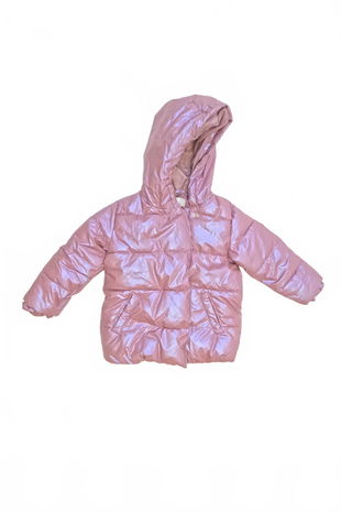 Dievčenská zimná bunda Reserved, farba ružová, veľkosť 98