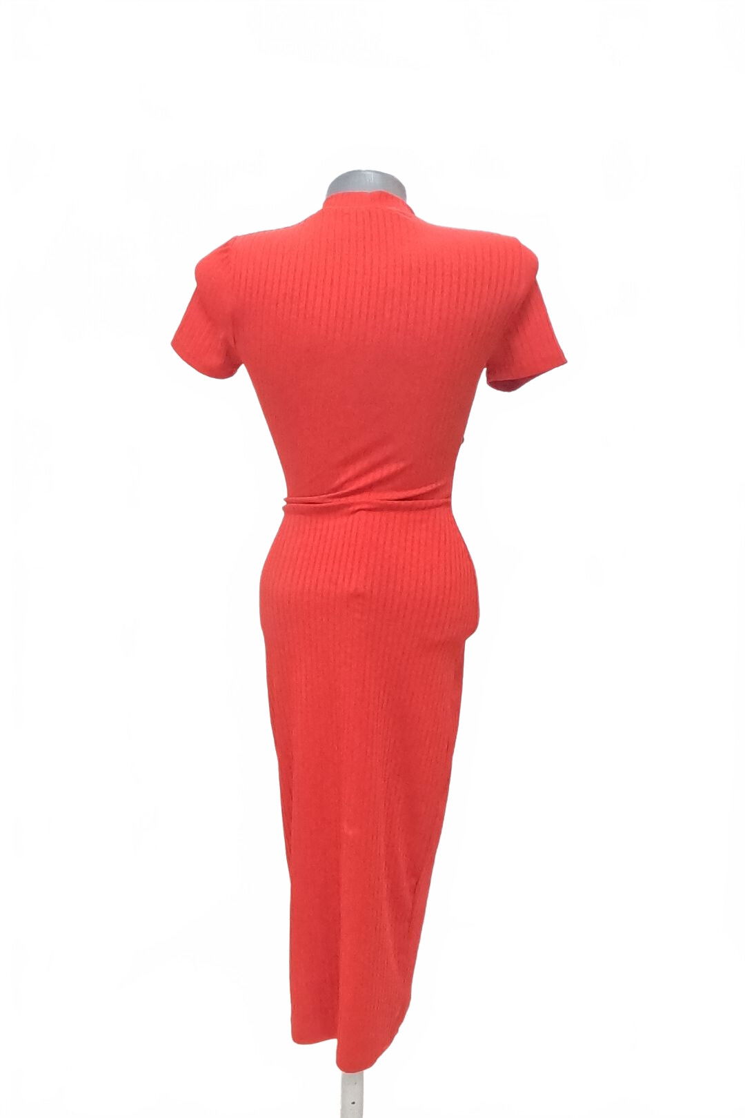 Dámske šaty Pull&Bear, farba červená, veľkosť XS