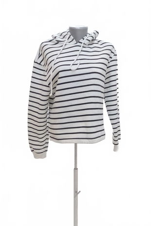 Dámska mikina Pieces bez potlače, farba pruhovaná, veľkosť S