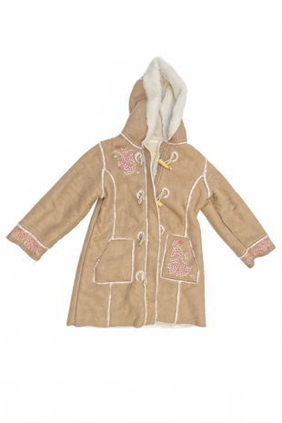 Dievčenský zimný kabát Cherokee, farba hnedá, veľkosť 5-6 r