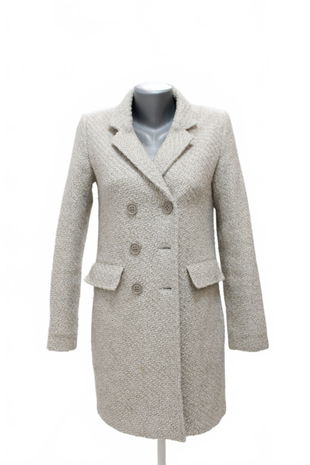 Dámsky kabát Gate, farba sivá, veľkosť XS