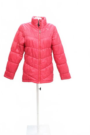 Dievčenská zimná bunda Puma, farba ružová, veľkosť 176