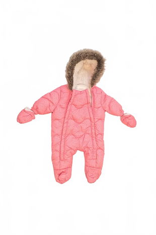 Dievčenská zimná kombinéza F&F, farba ružová, veľkosť 0-1 m