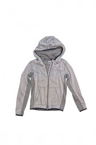 Dievčenská mikina Crivit bez potlače, farba sivá, veľkosť 134
