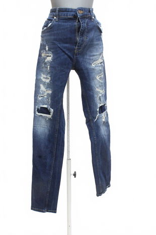 Dámské kalhoty Zara, barva denim, velikost 46