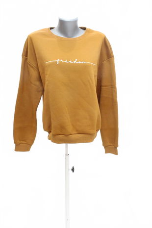 Dámska mikina Shein s potlačou, farba hnedá, veľkosť 38