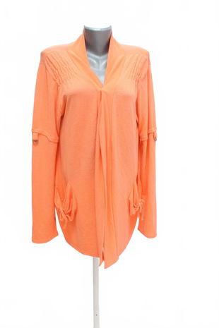 Dámský kardigan Benter, barva oranžová, velikost 2XL