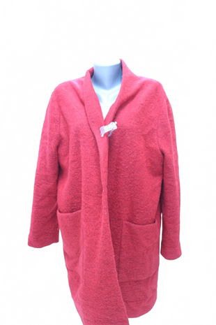 Dámský kabát More & More, barva červená, velikost 46