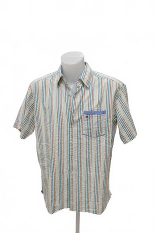 Pánská košile s krátkým rukávem Paul Smith, barva pruhovaná, velikost L