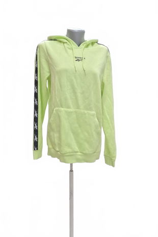 Dámska mikina Reebok bez potlače, farba zelená, veľkosť M