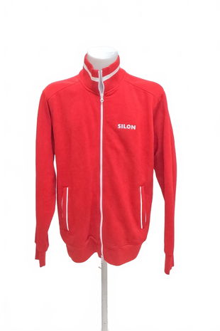 Pánská mikina Genesis bez potisku, barva červená, velikost XL