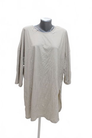 Dámské tričko Bpc Bonprix Collection bez potisku, barva béžová, velikost 48