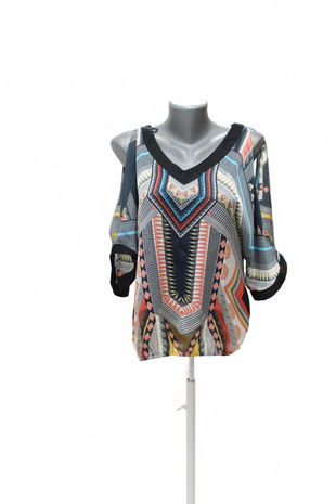 Dámske tričko Wallis bez potlače, farba vzorovaná, veľkosť S