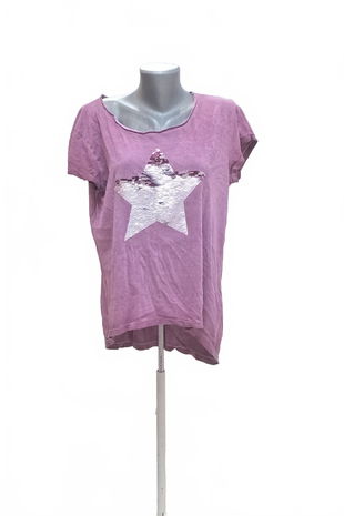 Dámske tričko Jean Pascale bez potlače, farba fialová, veľkosť L