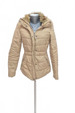 Dámska zimná bunda Gate, farba béžová, veľkosť M